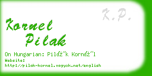kornel pilak business card